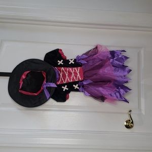 3T Witch Costume - Black, Purple & Pink GUC Kids Halloween Dress-up